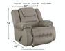 McCade Cobblestone Reclining Living Room Set - Gate Furniture