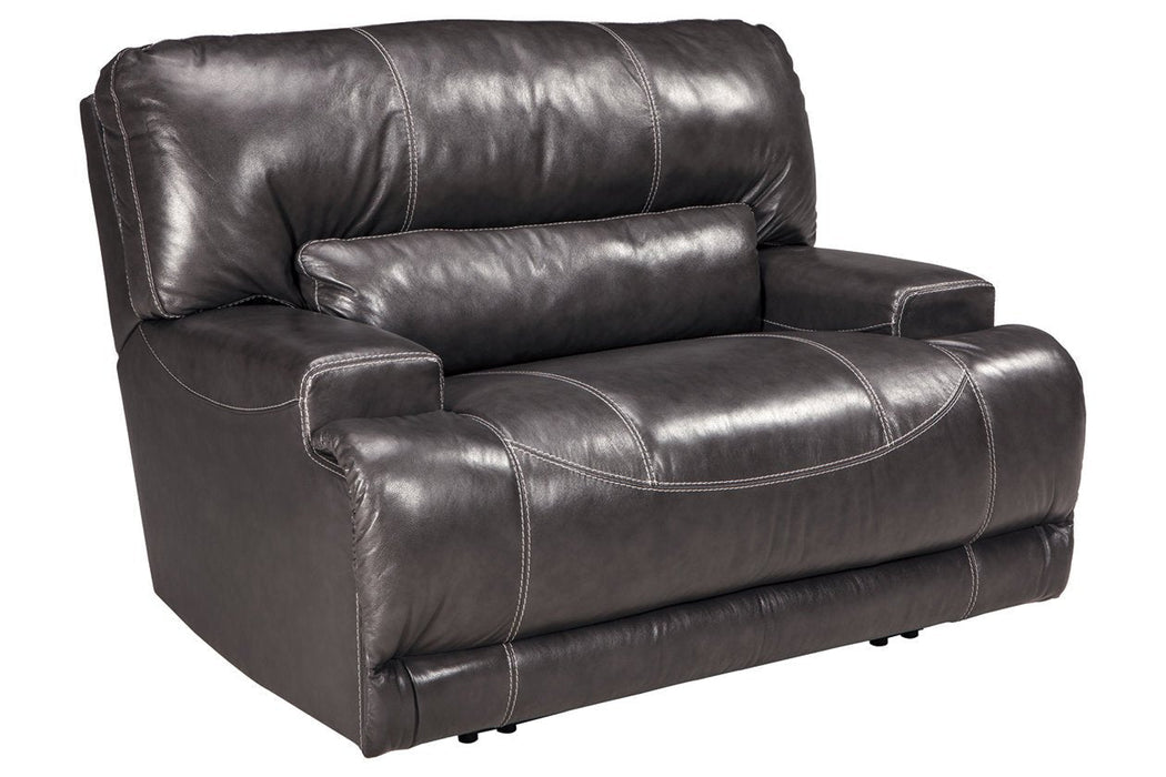 McCaskill Gray Oversized Power Recliner - U6090082 - Gate Furniture