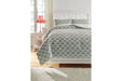 Media Gray/White 3-Piece Full Comforter Set - Q790003F - Gate Furniture