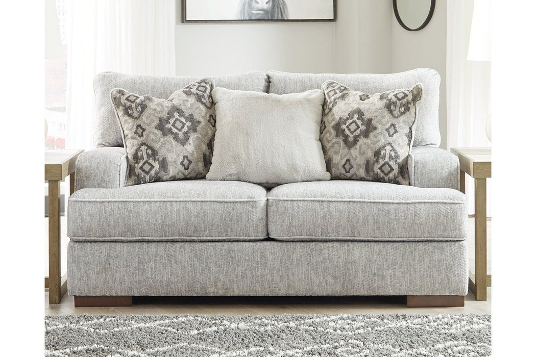 Mercado Pewter Loveseat - 8460435 - Gate Furniture