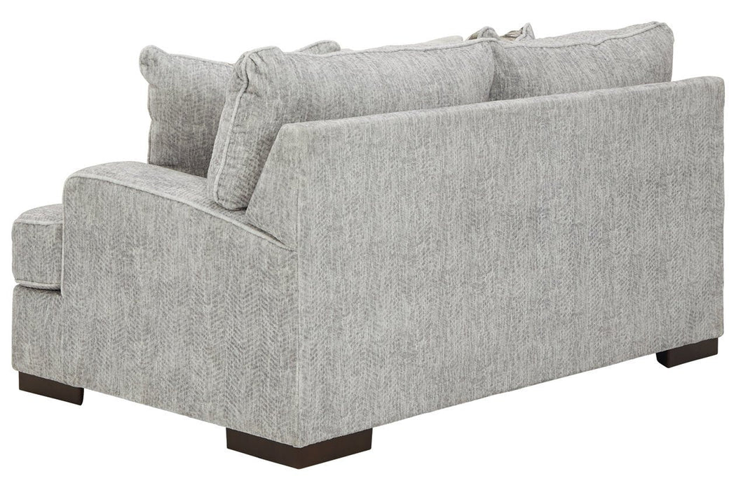 Mercado Pewter Loveseat - 8460435 - Gate Furniture