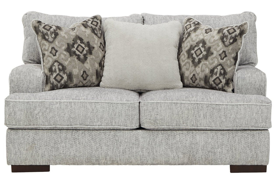 Mercado Pewter Loveseat - 8460435 - Gate Furniture