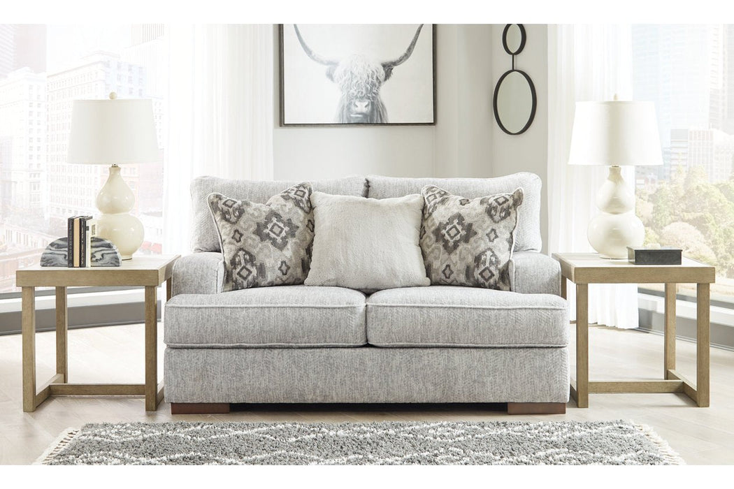 Mercado Pewter Loveseat - 8460435 - Gate Furniture