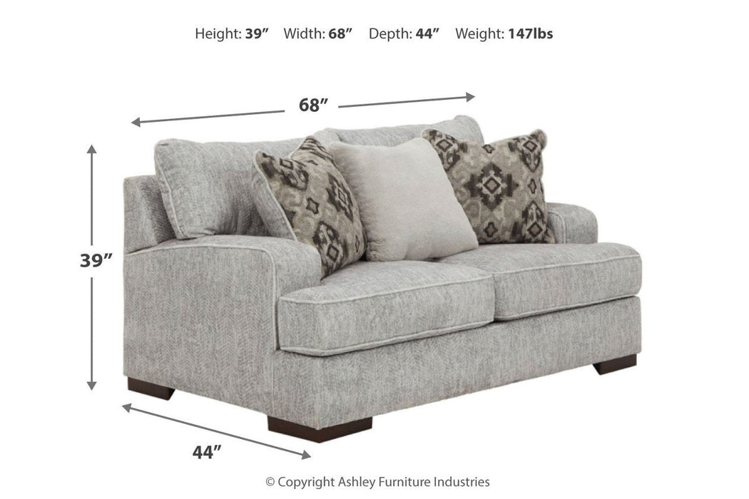 Mercado Pewter Loveseat - 8460435 - Gate Furniture
