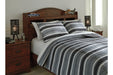 Merlin Gray/Cream 3-Piece Full Coverlet Set - Q420003F - Gate Furniture