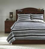 Merlin Gray/Cream 3-Piece Full Coverlet Set - Q420003F - Gate Furniture