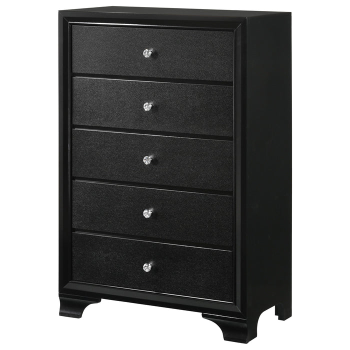 Micah Black LED Panel Bedroom Set - Gate Furniture