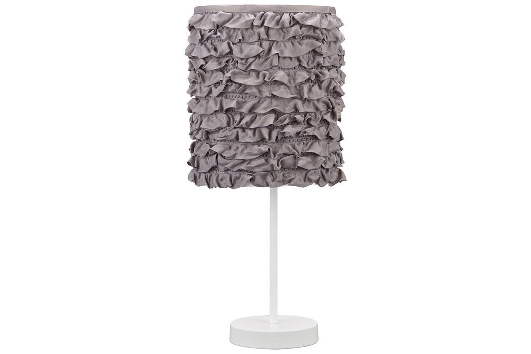 Mirette Gray/White Table Lamp - L857824 - Gate Furniture