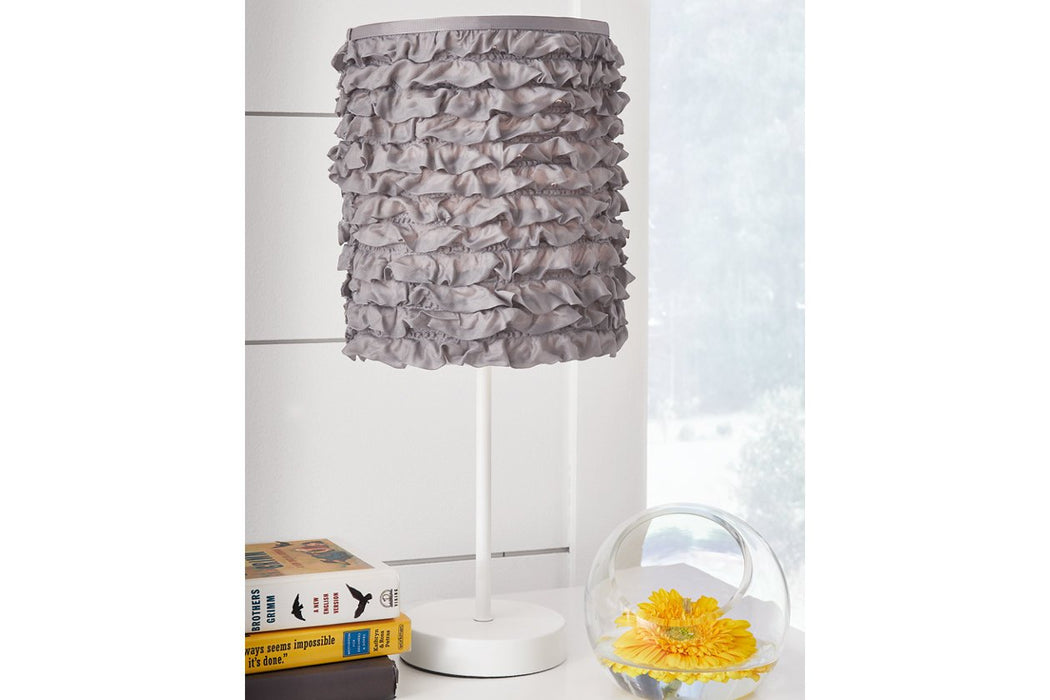 Mirette Gray/White Table Lamp - L857824 - Gate Furniture