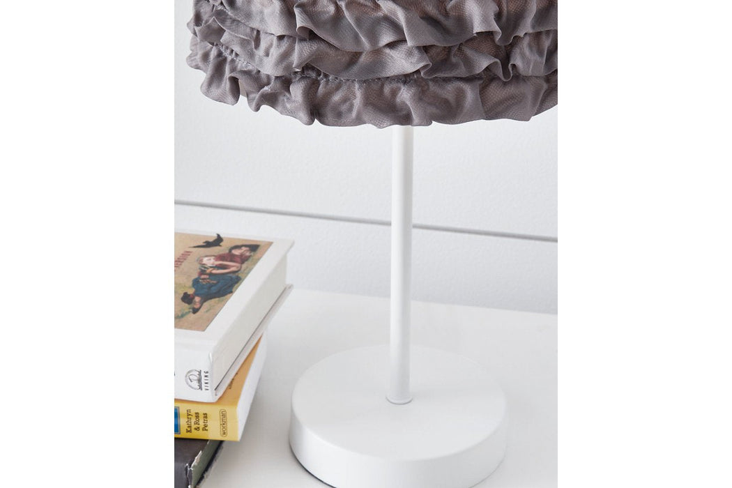 Mirette Gray/White Table Lamp - L857824 - Gate Furniture