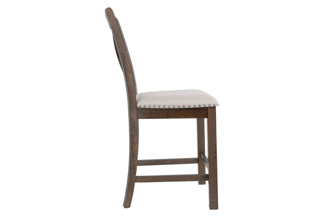 Moriville Beige Counter Height Bar Stool (Set of 2) - D631-124 - Gate Furniture