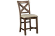 Moriville Beige Counter Height Bar Stool (Set of 2) - D631-124 - Gate Furniture