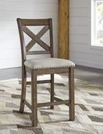 Moriville Beige Counter Height Bar Stool (Set of 2) - D631-124 - Gate Furniture