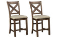 Moriville Beige Counter Height Bar Stool (Set of 2) - D631-124 - Gate Furniture