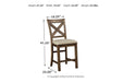 Moriville Beige Counter Height Bar Stool (Set of 2) - D631-124 - Gate Furniture
