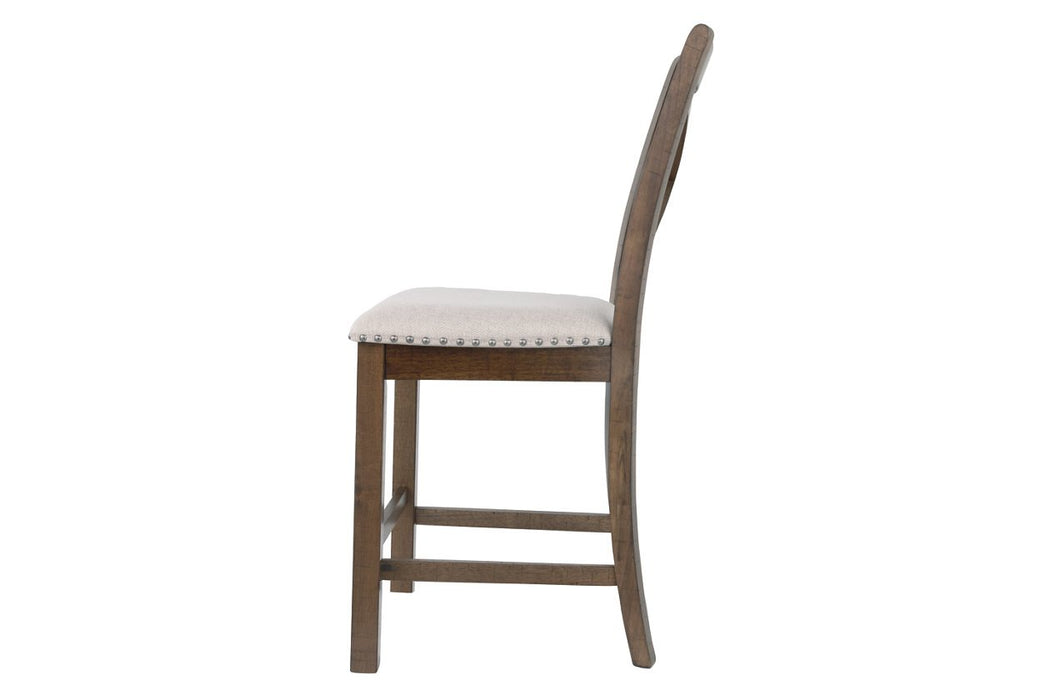 Moriville Beige Counter Height Bar Stool (Set of 2) - D631-124 - Gate Furniture