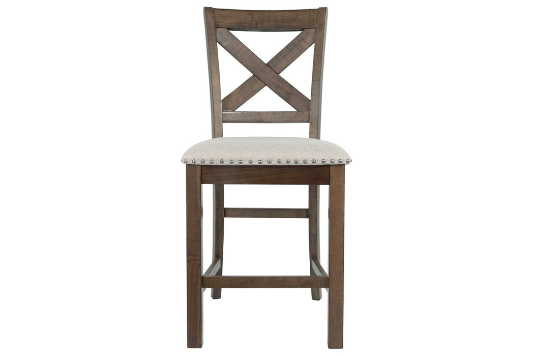 Moriville Beige Counter Height Bar Stool (Set of 2) - D631-124 - Gate Furniture