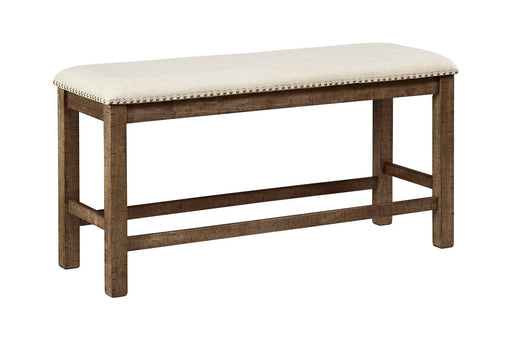 Moriville Beige Counter Height Dining Bench - D631-09 - Gate Furniture