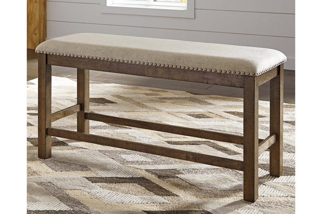 Moriville Beige Counter Height Dining Bench - D631-09 - Gate Furniture