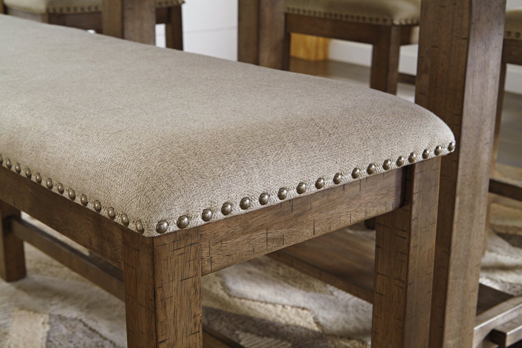 Moriville Beige Counter Height Dining Bench - D631-09 - Gate Furniture