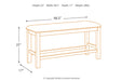 Moriville Beige Counter Height Dining Bench - D631-09 - Gate Furniture