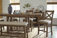 Moriville Beige Counter Height Dining Bench - D631-09 - Gate Furniture