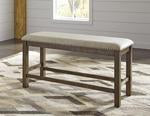 Moriville Beige Counter Height Dining Bench - D631-09 - Gate Furniture