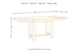 Moriville Grayish Brown Counter Height Dining Extension Table - D631-32 - Gate Furniture