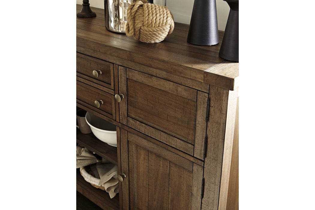 Moriville Grayish Brown Dining Server - D631-60 - Gate Furniture