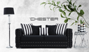 Mosby Black Velvet Sofa & Loveseat - MOSBYBLACK-SL - Gate Furniture
