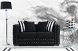 Mosby Black Velvet Sofa & Loveseat - MOSBYBLACK-SL - Gate Furniture