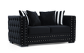 Mosby Black Velvet Sofa & Loveseat - MOSBYBLACK-SL - Gate Furniture