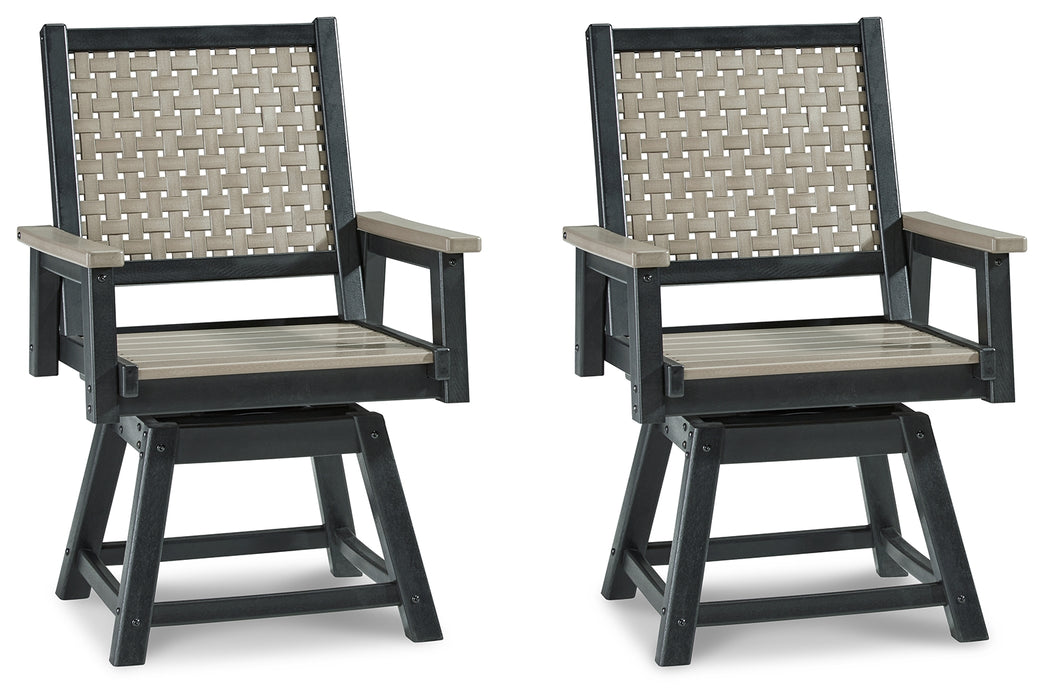 MOUNT VALLEY Swivel Chair (Set of 2) - P384-604A - In Stock Furniture