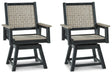 MOUNT VALLEY Swivel Chair (Set of 2) - P384-604A - In Stock Furniture