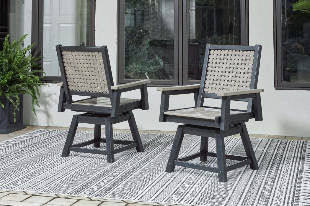 MOUNT VALLEY Swivel Chair (Set of 2) - P384-604A - In Stock Furniture