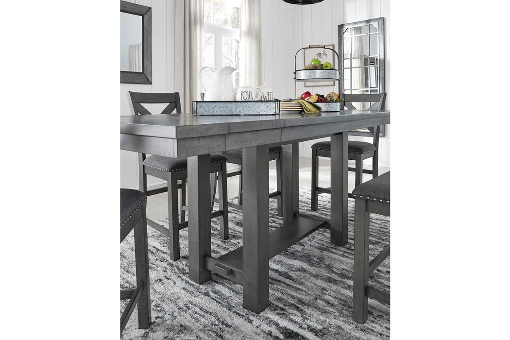 Myshanna Gray Counter Height Dining Extension Table - D629-32 - Gate Furniture
