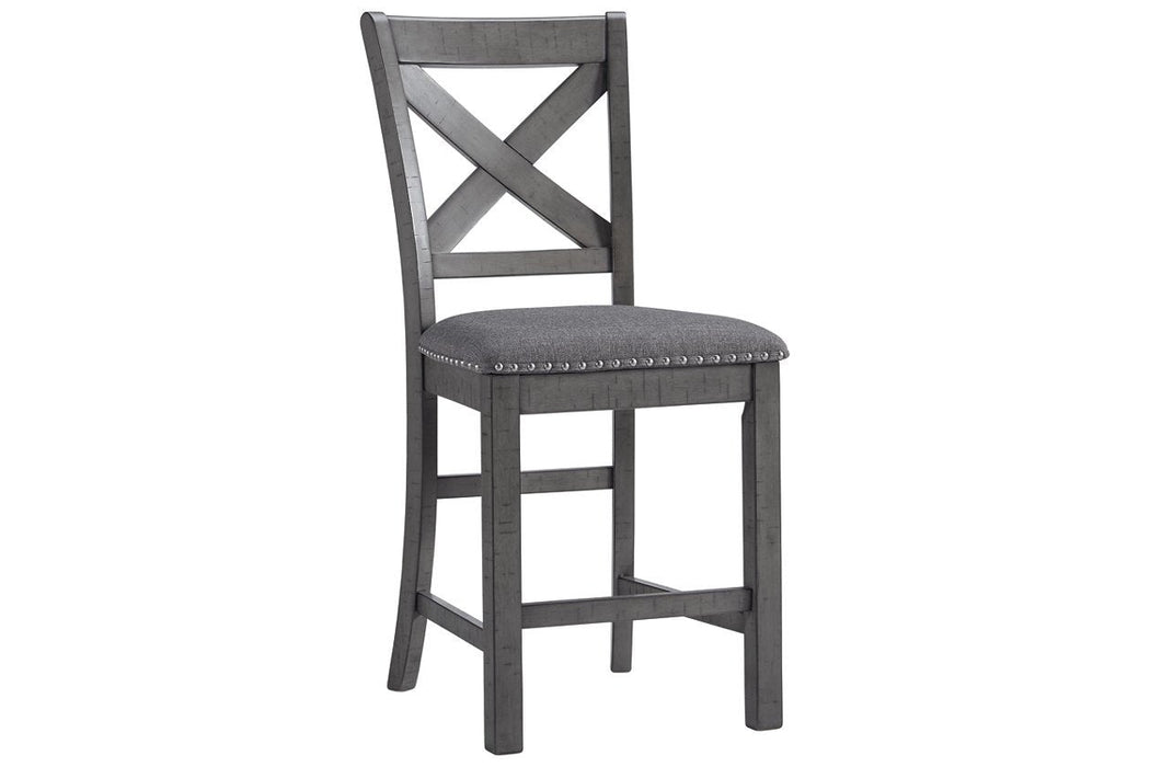 Myshanna Two-tone Gray Counter Height Bar Stool (Set of 2) - D629-124 - Gate Furniture