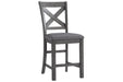 Myshanna Two-tone Gray Counter Height Bar Stool (Set of 2) - D629-124 - Gate Furniture