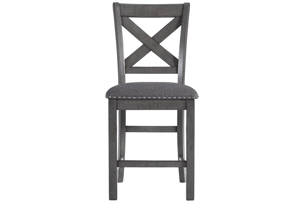 Myshanna Two-tone Gray Counter Height Bar Stool (Set of 2) - D629-124 - Gate Furniture