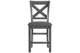 Myshanna Two-tone Gray Counter Height Bar Stool (Set of 2) - D629-124 - Gate Furniture
