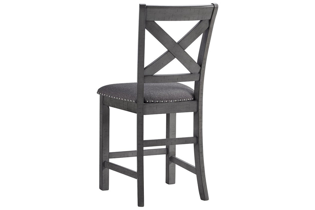 Myshanna Two-tone Gray Counter Height Bar Stool (Set of 2) - D629-124 - Gate Furniture