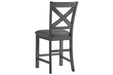 Myshanna Two-tone Gray Counter Height Bar Stool (Set of 2) - D629-124 - Gate Furniture