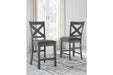 Myshanna Two-tone Gray Counter Height Bar Stool (Set of 2) - D629-124 - Gate Furniture