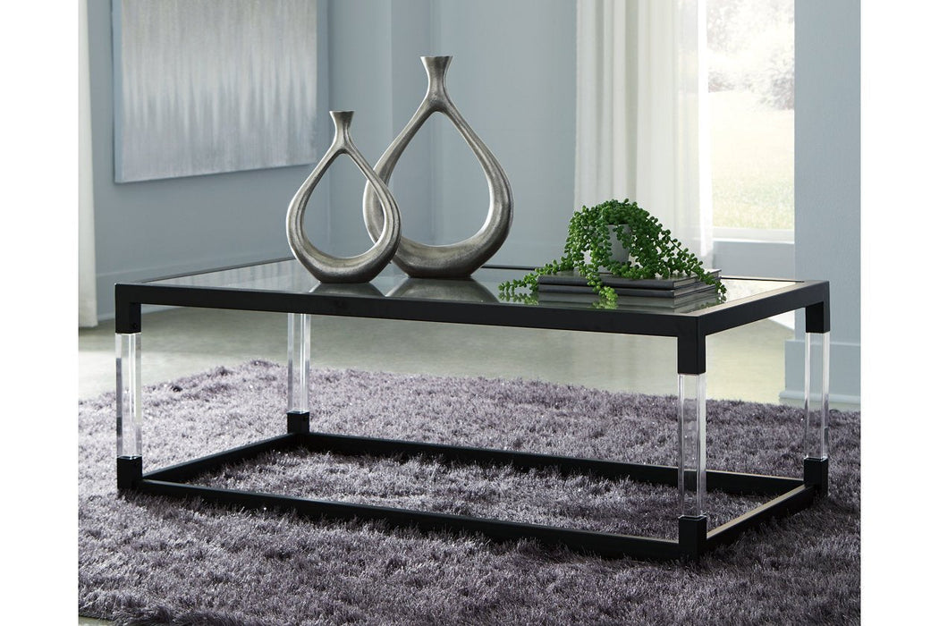 Nallynx Metallic Gray Coffee Table - T197-1 - Gate Furniture