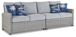 NAPLES BEACH Outdoor Right and Left-arm Facing Loveseat with Cushion (Set of 2) - P439-854 - In Stock Furniture