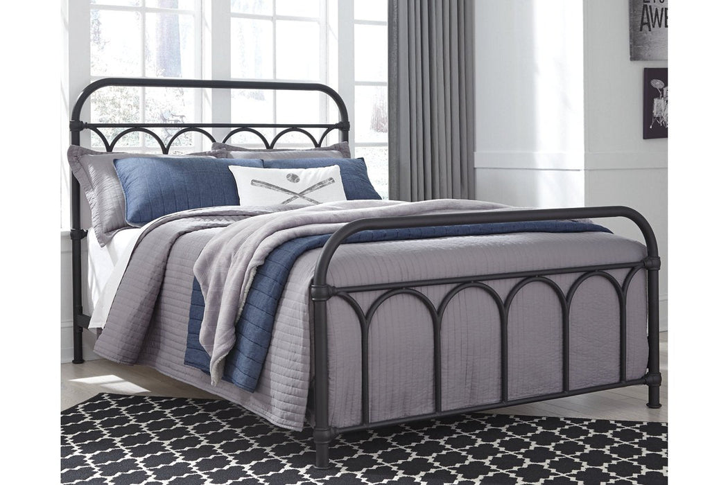 Nashburg Black Full Metal Bed - B280-672 - Gate Furniture