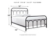 Nashburg Black Full Metal Bed - B280-672 - Gate Furniture