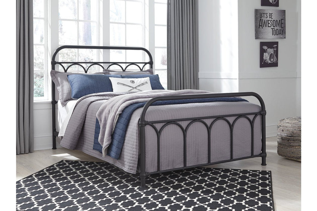 Nashburg Black Full Metal Bed - B280-672 - Gate Furniture