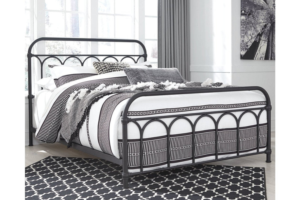 Nashburg Black Queen Metal Bed - B280-681 - Gate Furniture