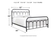 Nashburg Black Queen Metal Bed - B280-681 - Gate Furniture